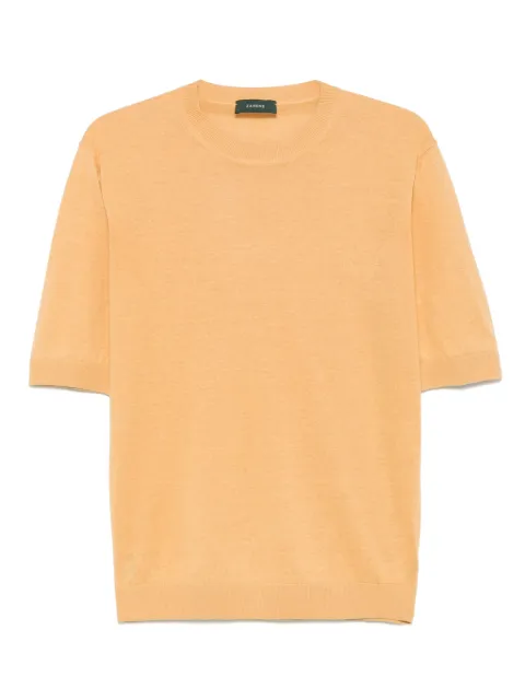 Zanone fine-ribbed T-shirt