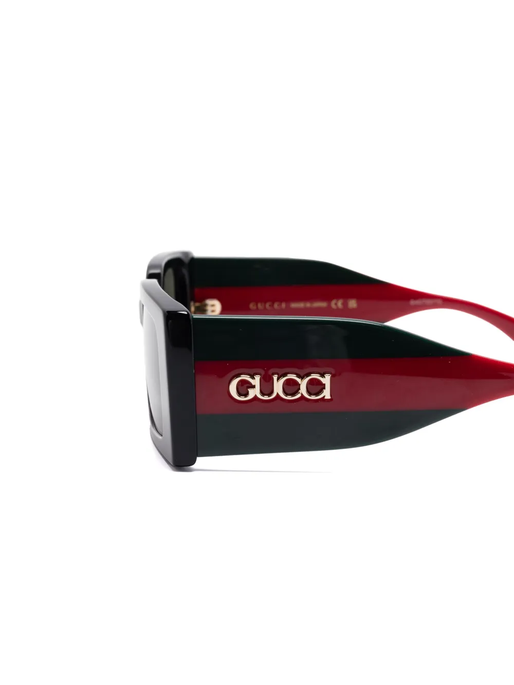 Gucci Eyewear Zonnebril met vierkant montuur Zwart