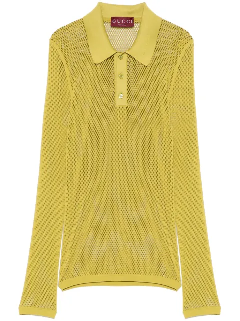 Gucci playera tipo polo de malla