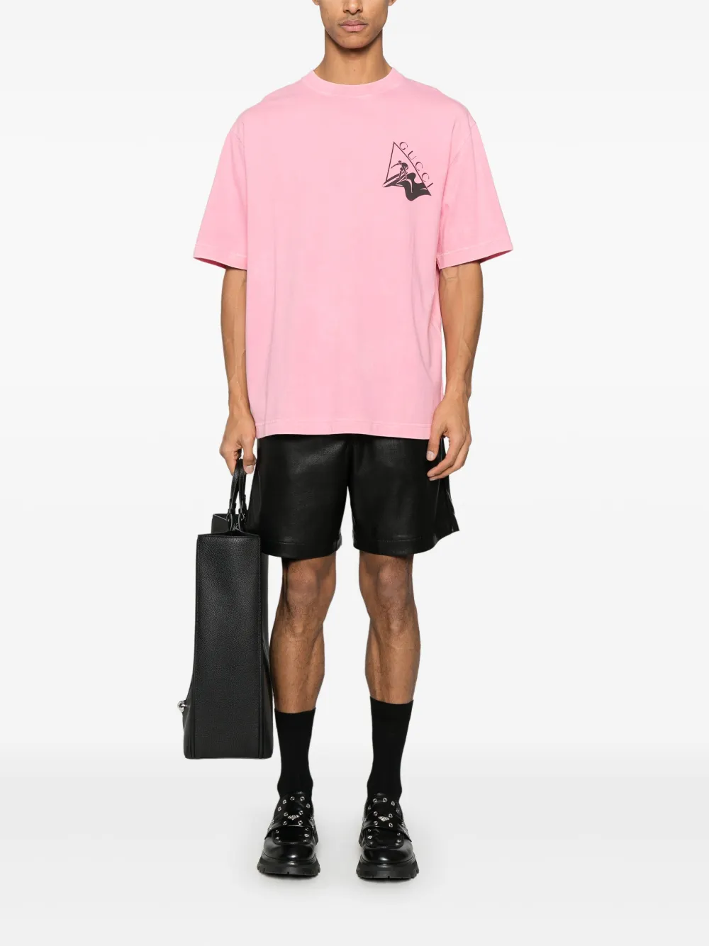 Gucci T-shirt met print - Roze