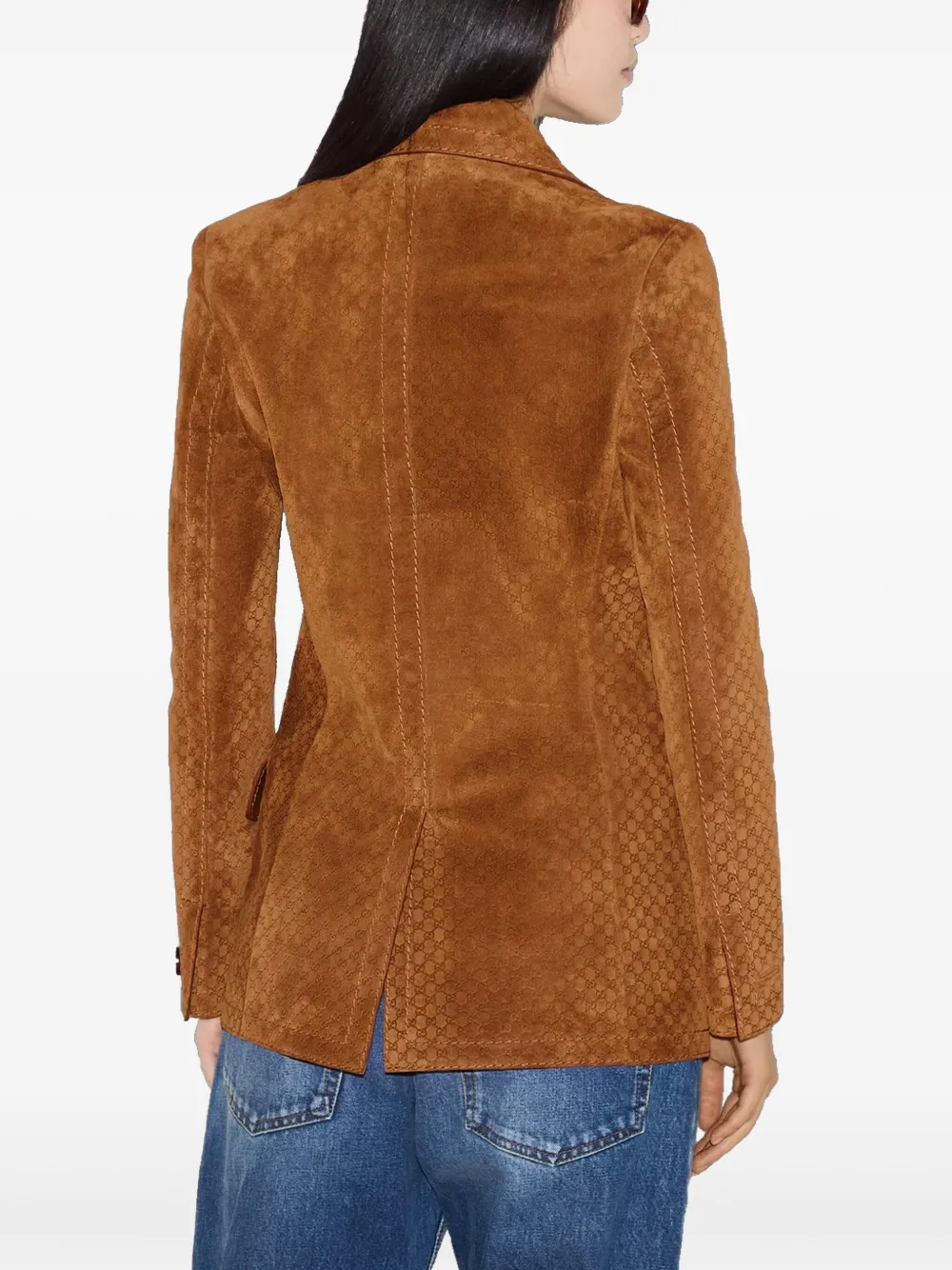 Gucci GG suède blazer Bruin