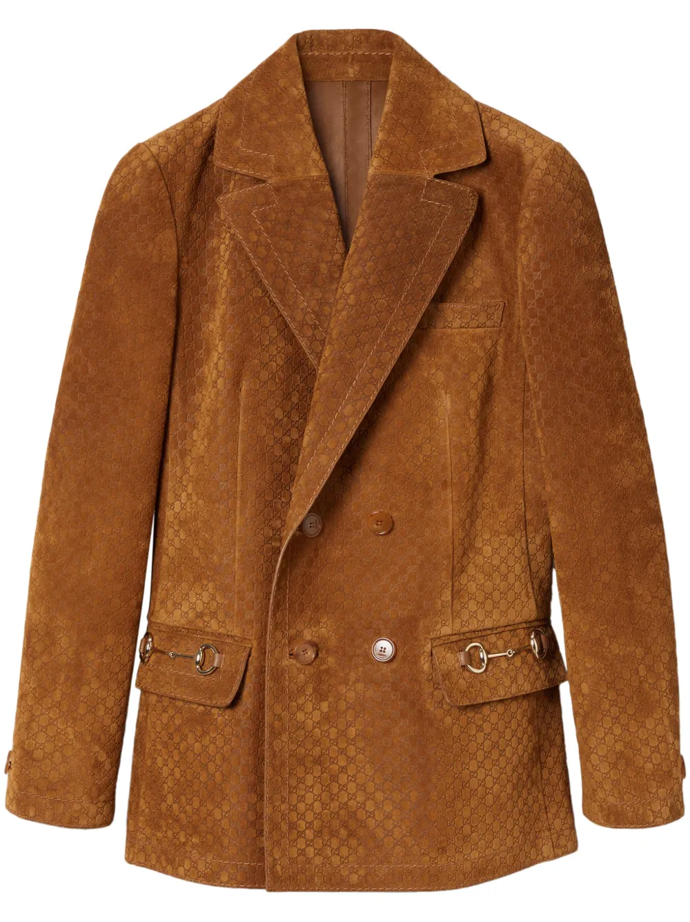 Gucci GG suède blazer Bruin