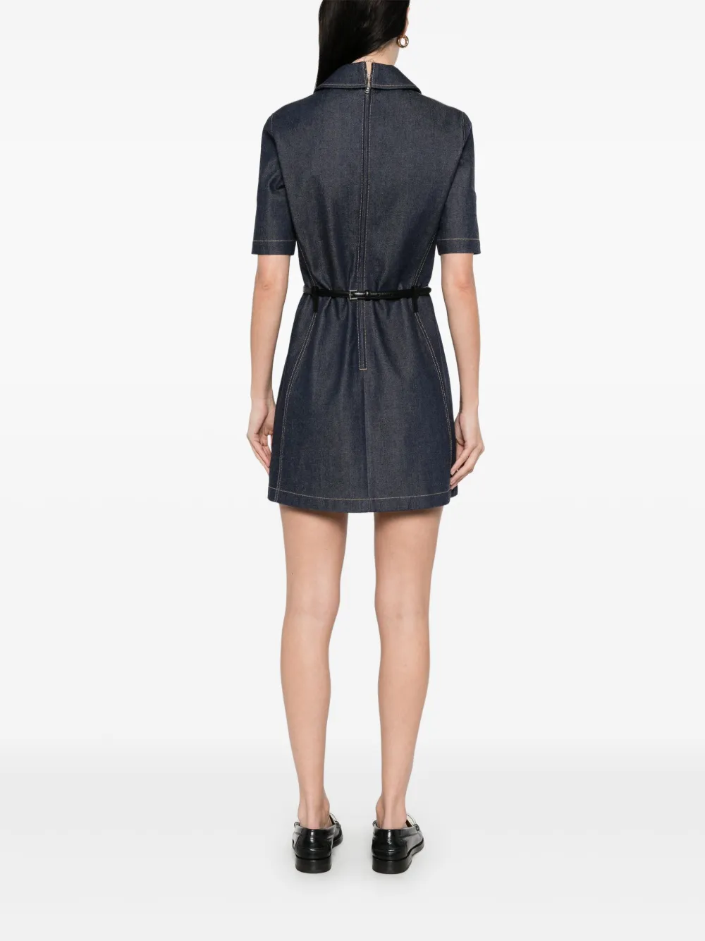 Gucci Horsebit denim mini-jurk Blauw
