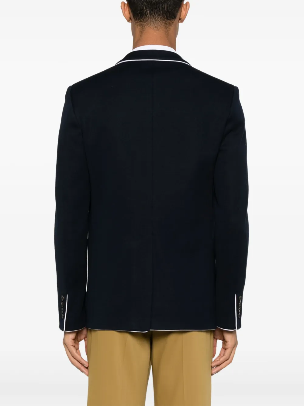 Gucci Jersey blazer met borduurwerk Blauw