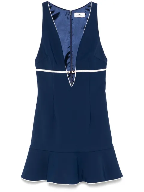 Elisabetta Franchi horsebit-detail crepe mini dress