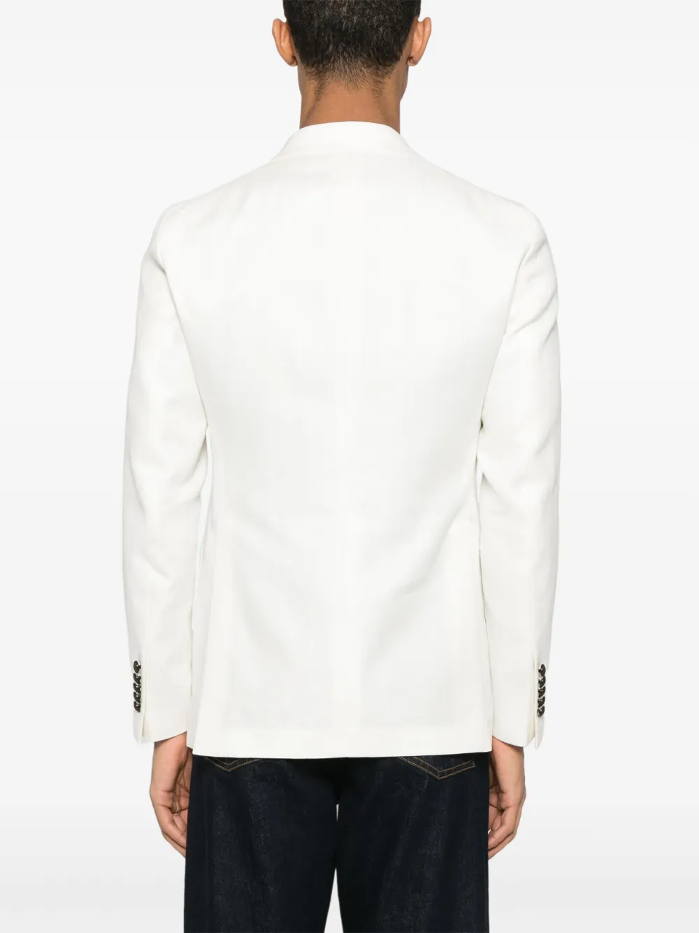 Shop Tagliatore Double-breasted Blazer In Neutrals