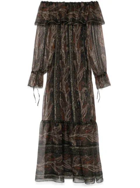 Saint Laurent Maxikleid mit Paisleymuster