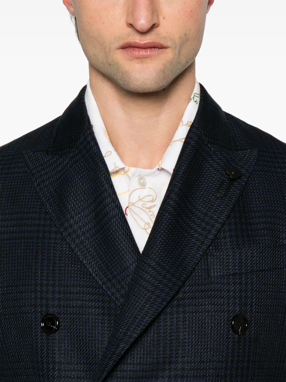 Lardini Geruite blazer Blauw