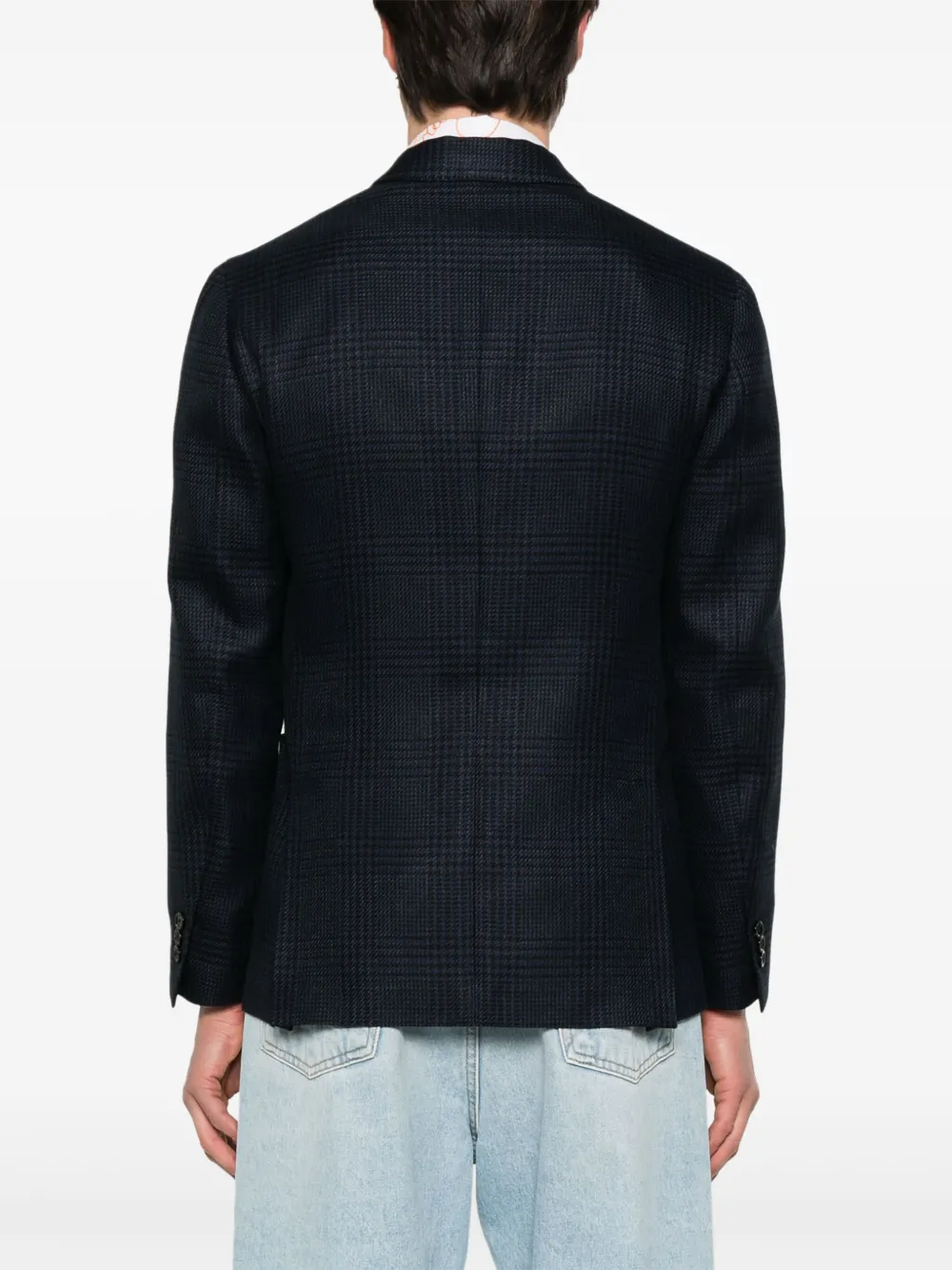 Lardini Geruite blazer Blauw