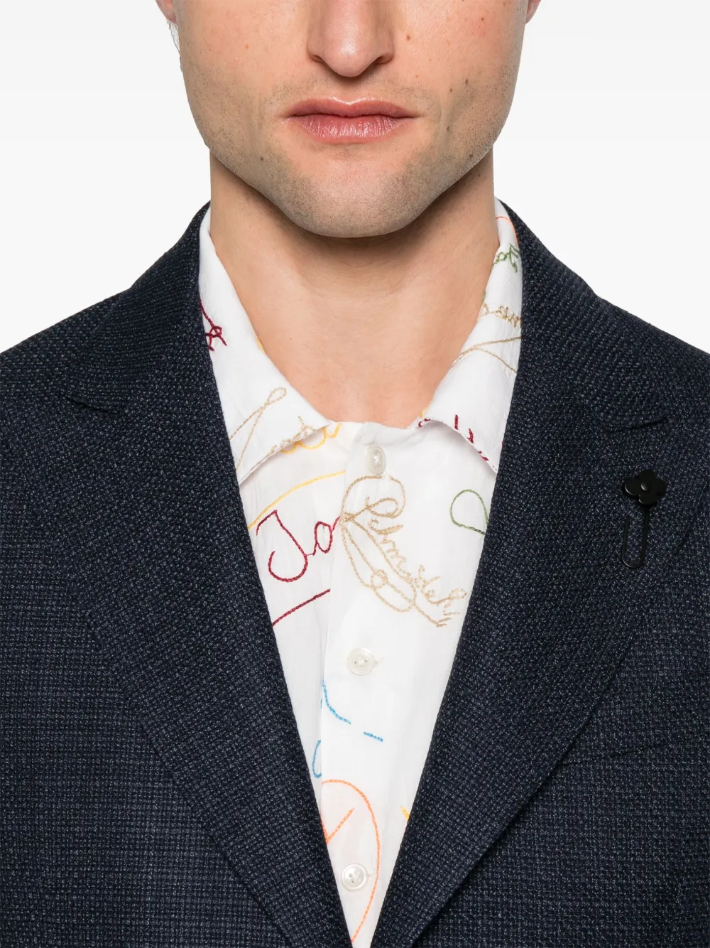 Lardini Blazer met enkele rij knopen Blauw