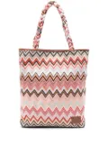 Missoni zigzag-woven tote bag - Orange