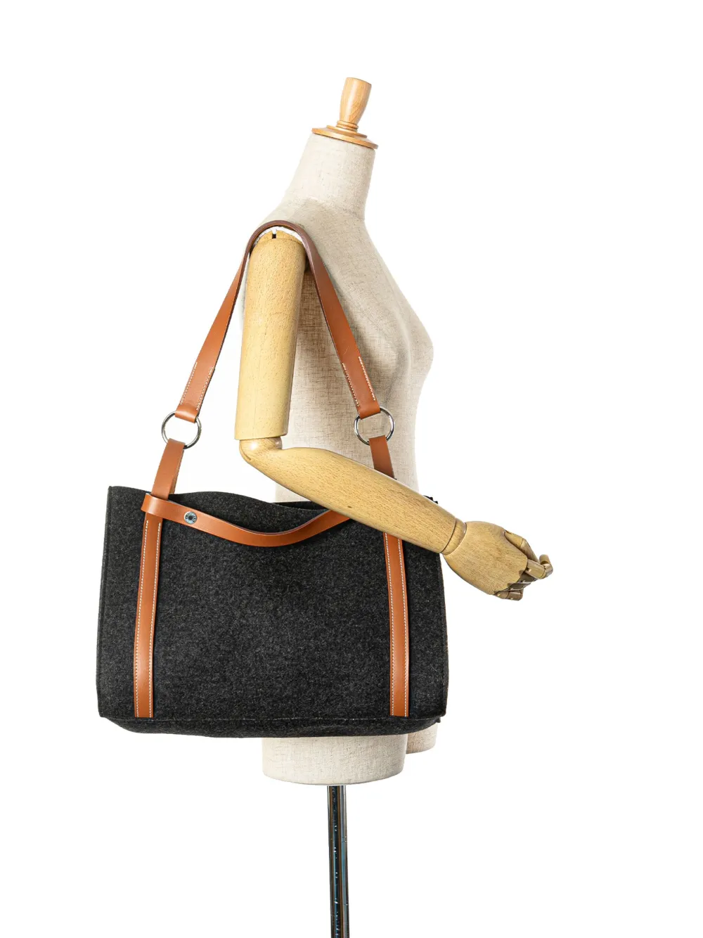 Hermès Pre-Owned 2013 Felt and Vache Hunter Cabalicol satchel - Grijs