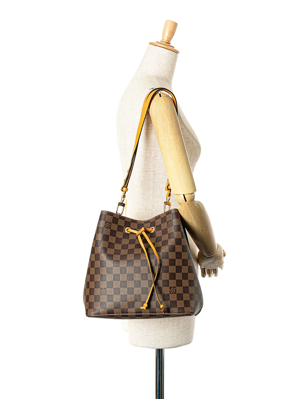 Louis Vuitton Pre-Owned 2019 Damier Ebene Neonoe MM bucket bag - Bruin