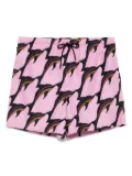 Gucci dolphin-print swim shorts - Pink