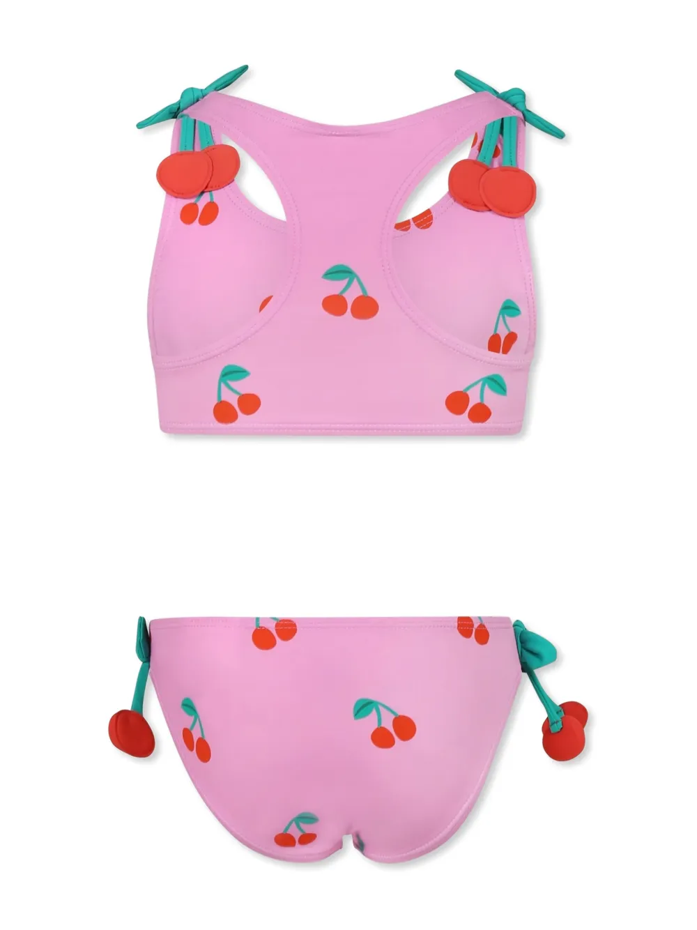 Stella McCartney Kids Cherry Print bikini set - Roze