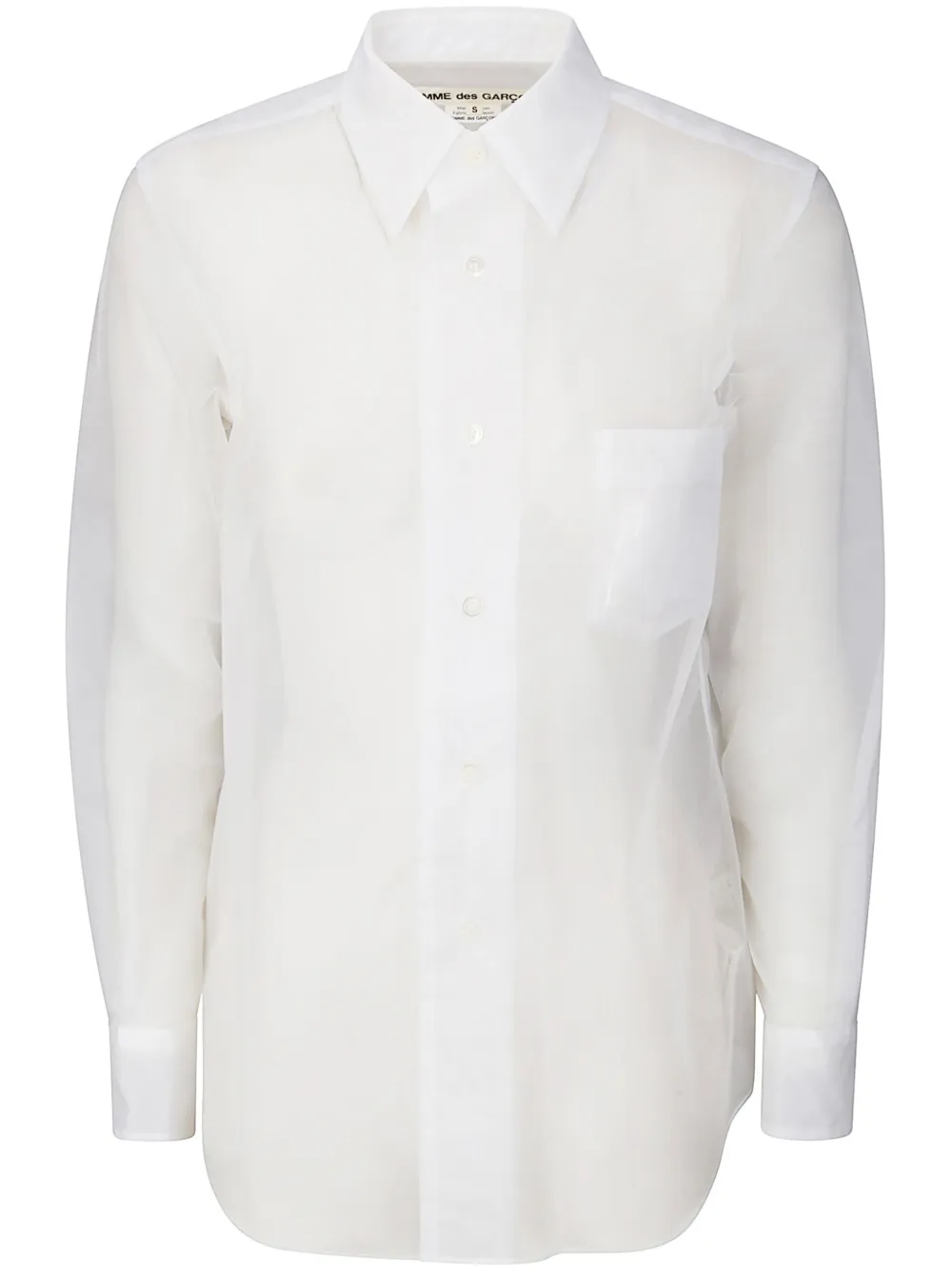 Comme Des Garçons Semi-doorzichtig blouse Wit