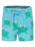 Stella McCartney Kids Frog-print swim trunks - Blue