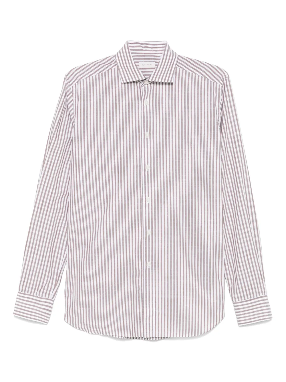Glanshirt camisa con rayas estampadas | marrón | Image 1