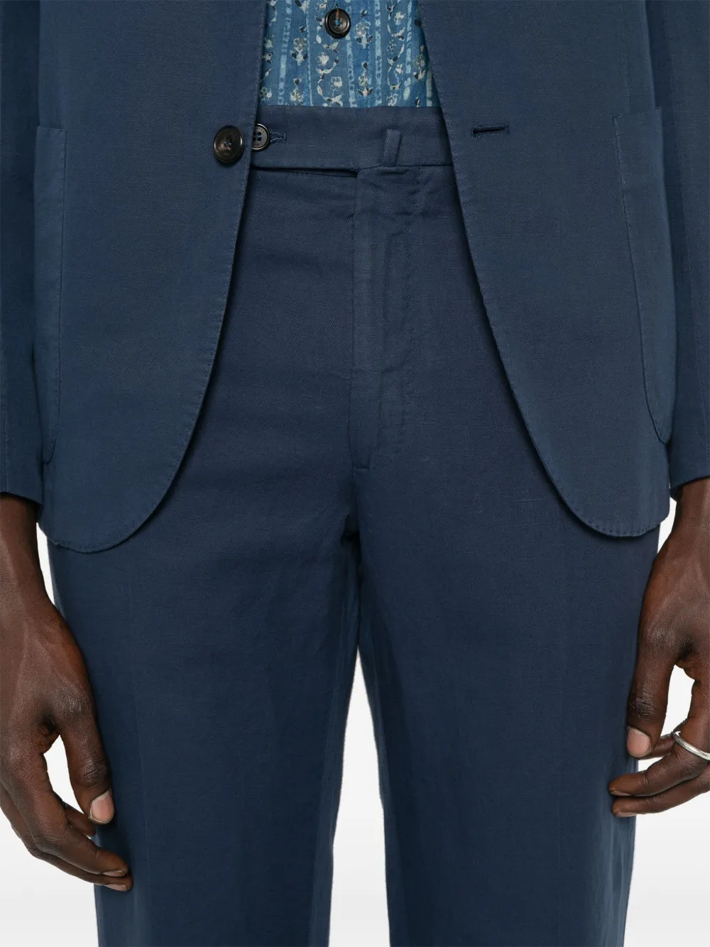 Incotex Pak met enkele rij knopen Blauw