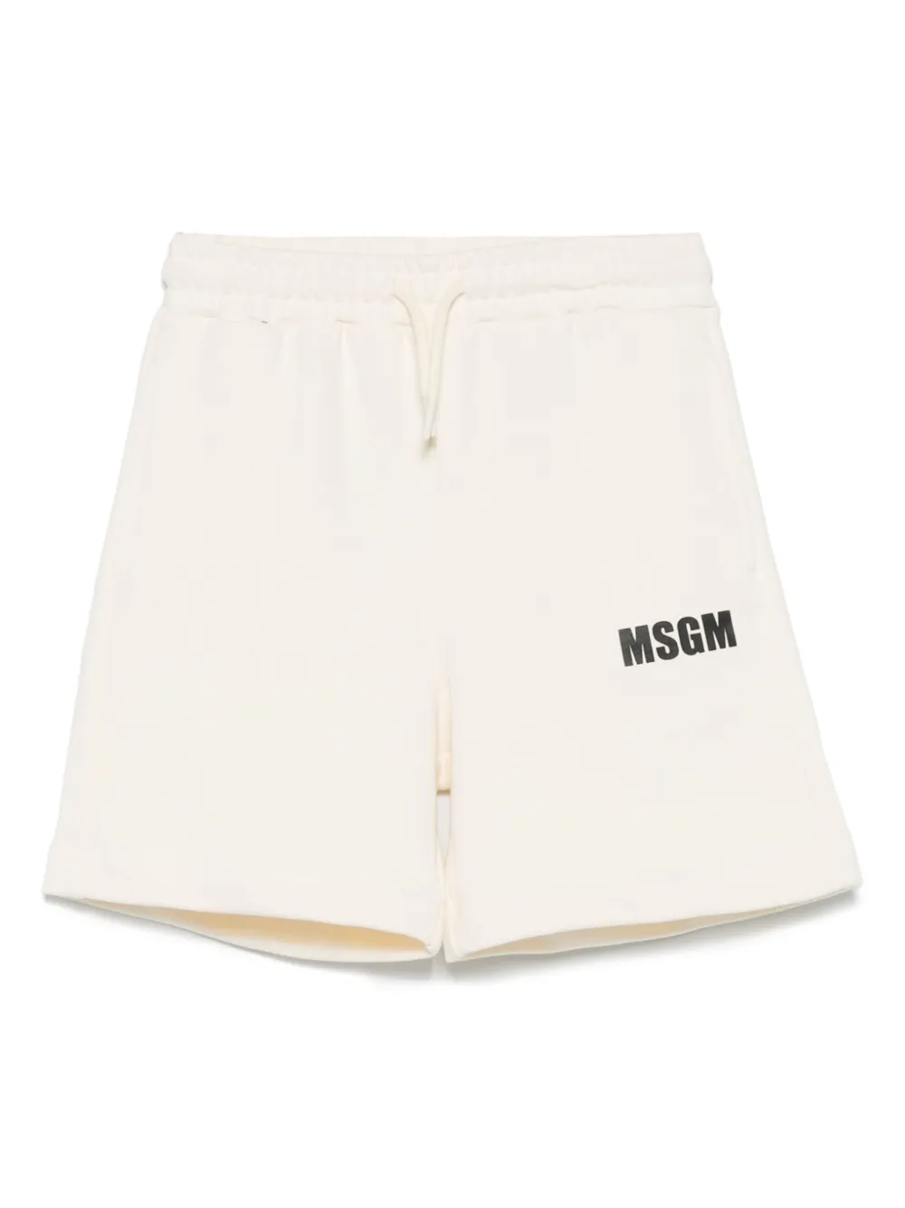 MSGM Kids Katoenen shorts met logoprint Wit