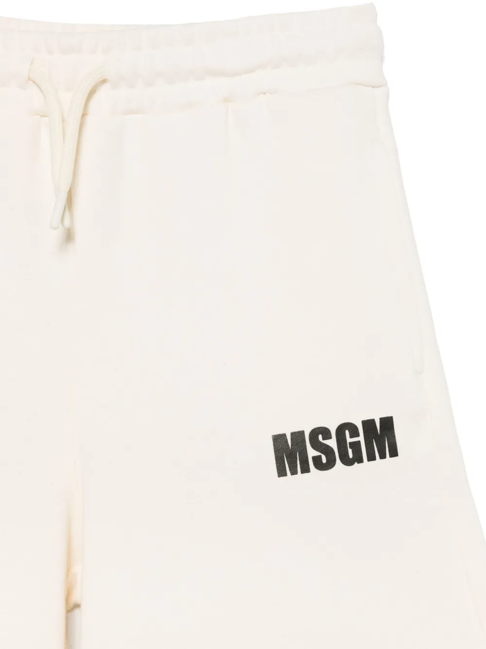 MSGM Kids Katoenen shorts met logoprint Wit