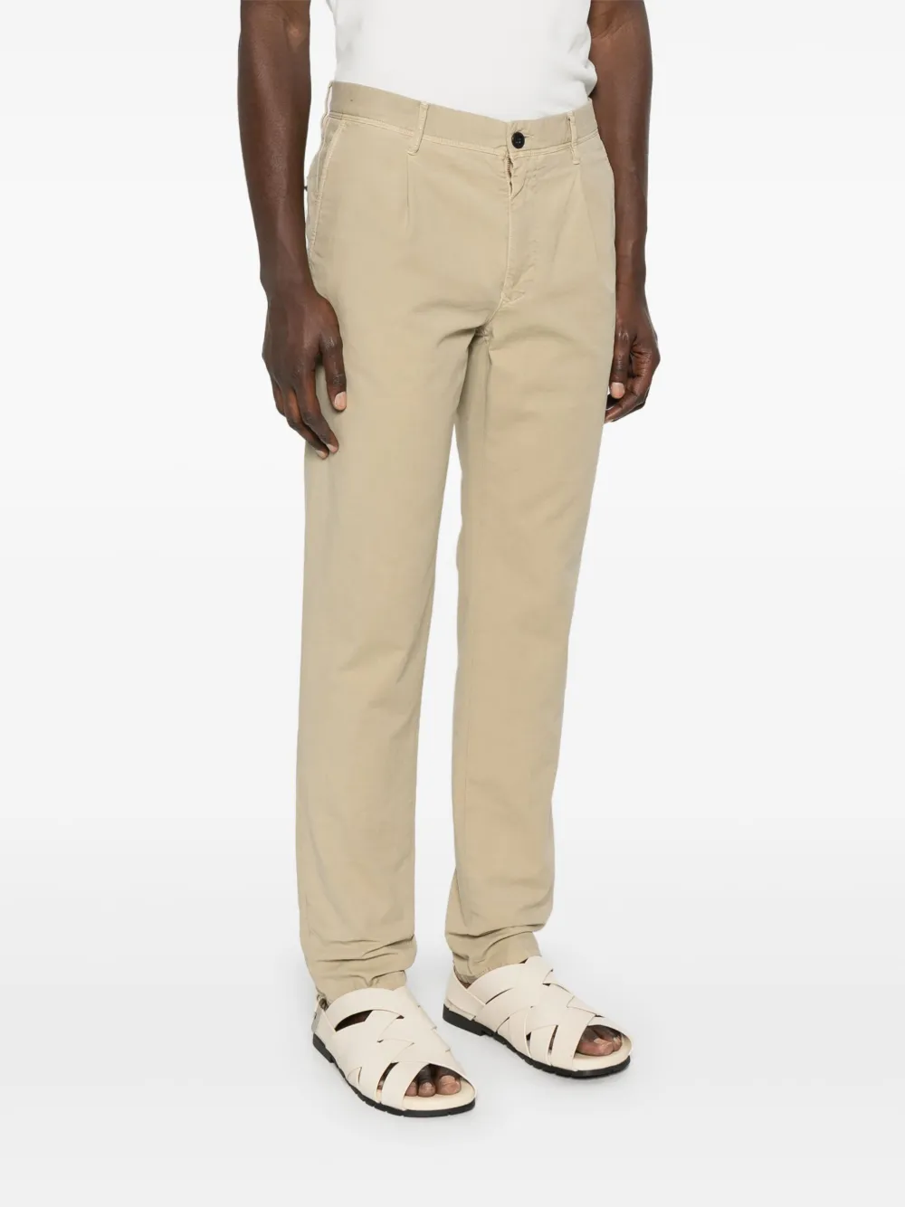 Incotex Broek met toelopende pijpen Beige