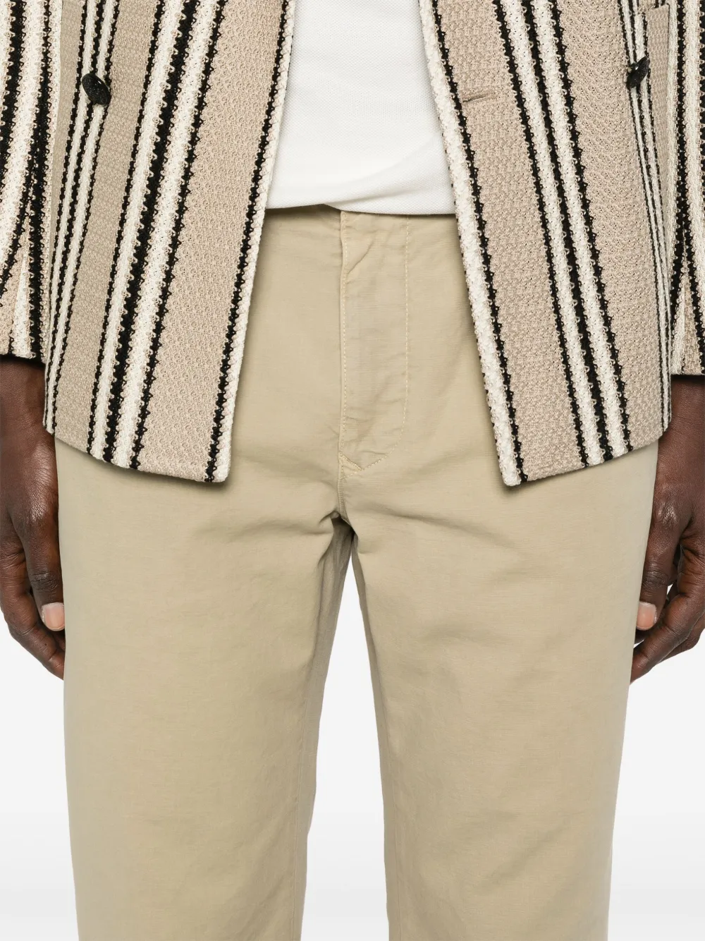 Incotex Broek met toelopende pijpen Beige