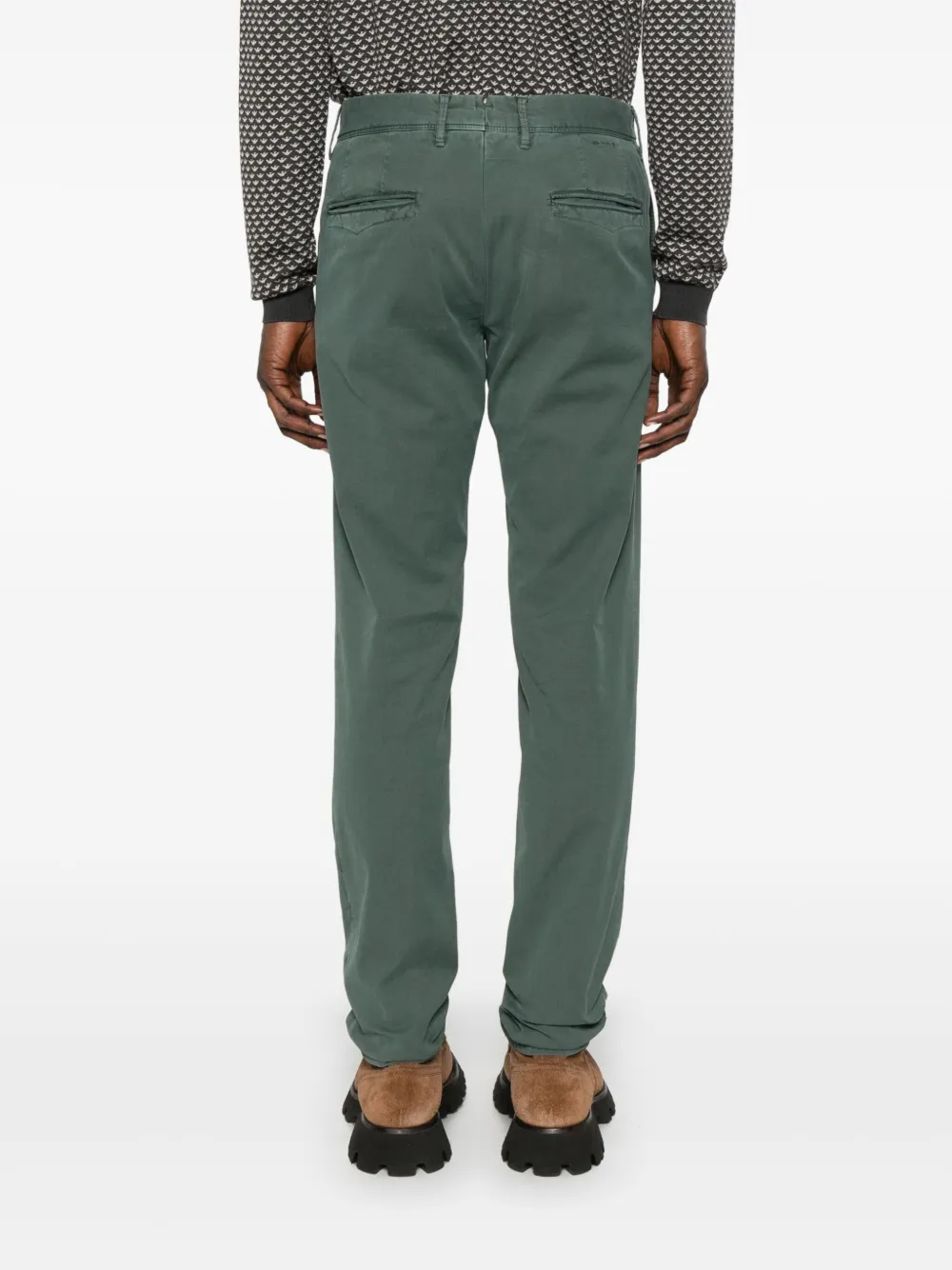 Incotex Broek met toelopende pijpen Groen