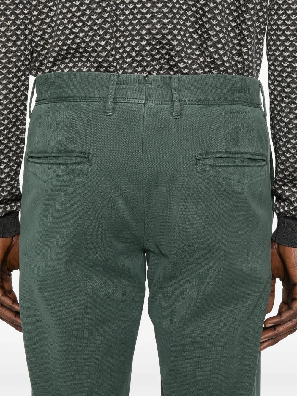 Incotex Broek met toelopende pijpen Groen
