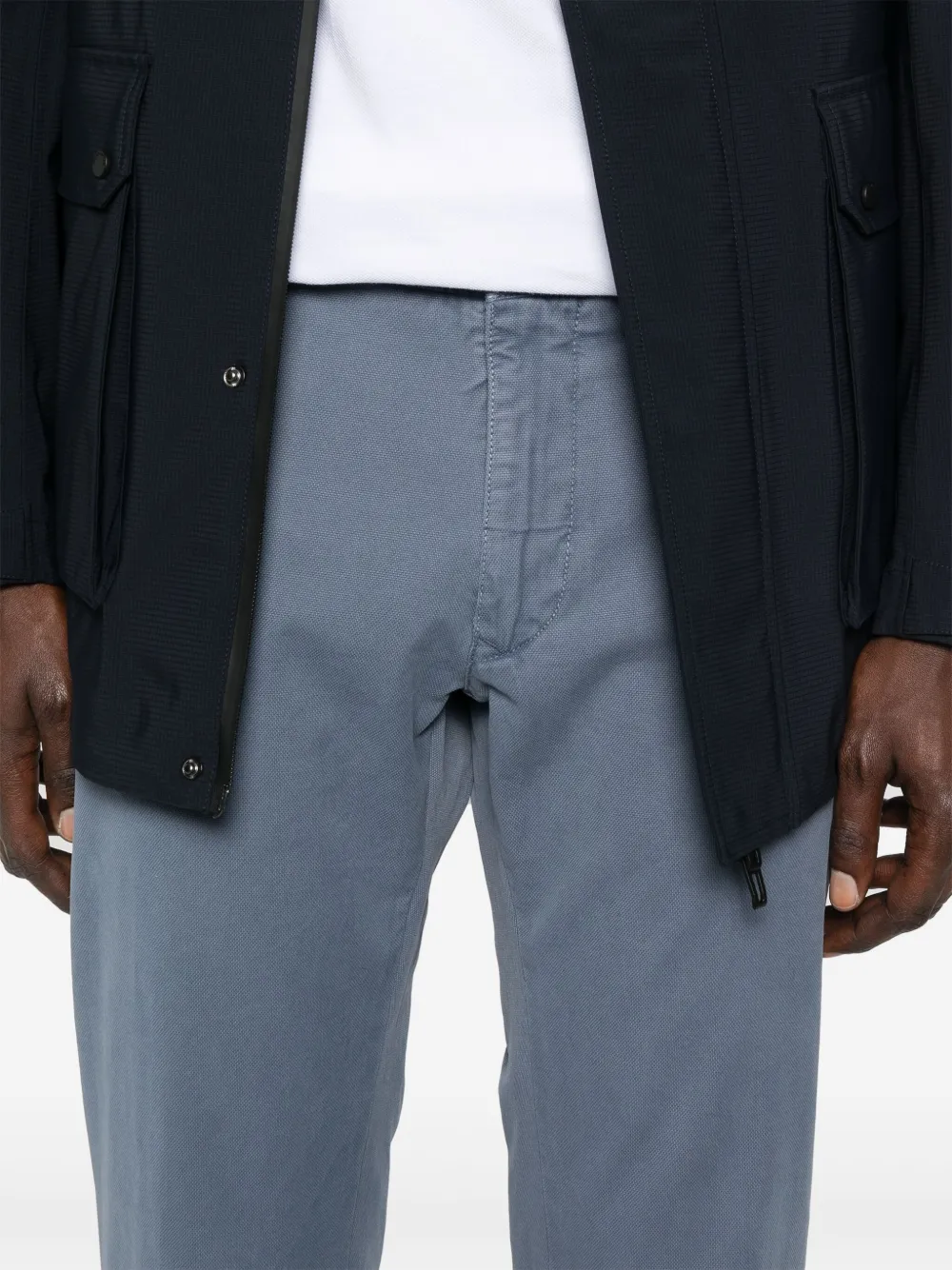 Incotex Broek met toelopende pijpen Blauw