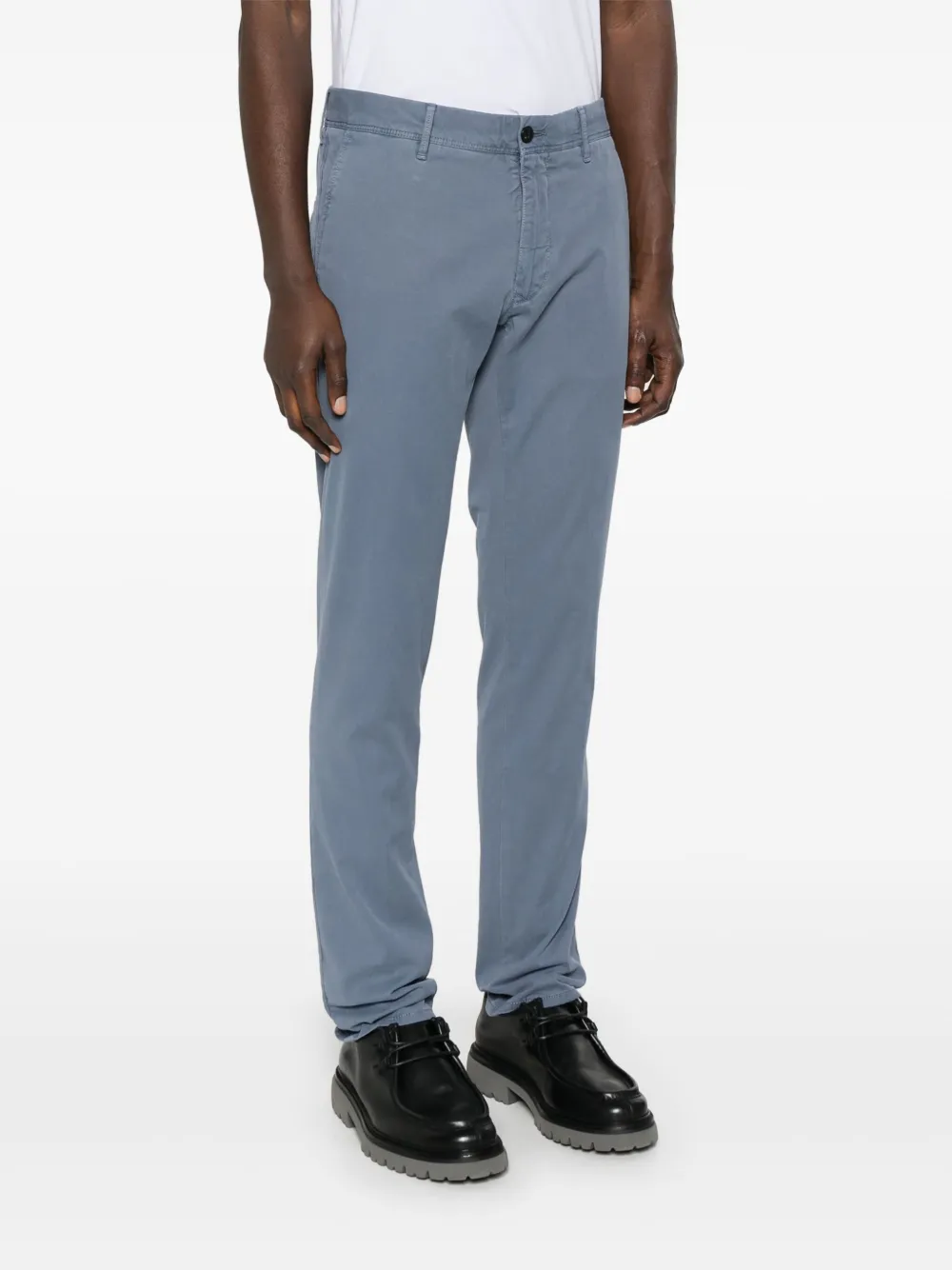 Incotex Broek met toelopende pijpen Blauw