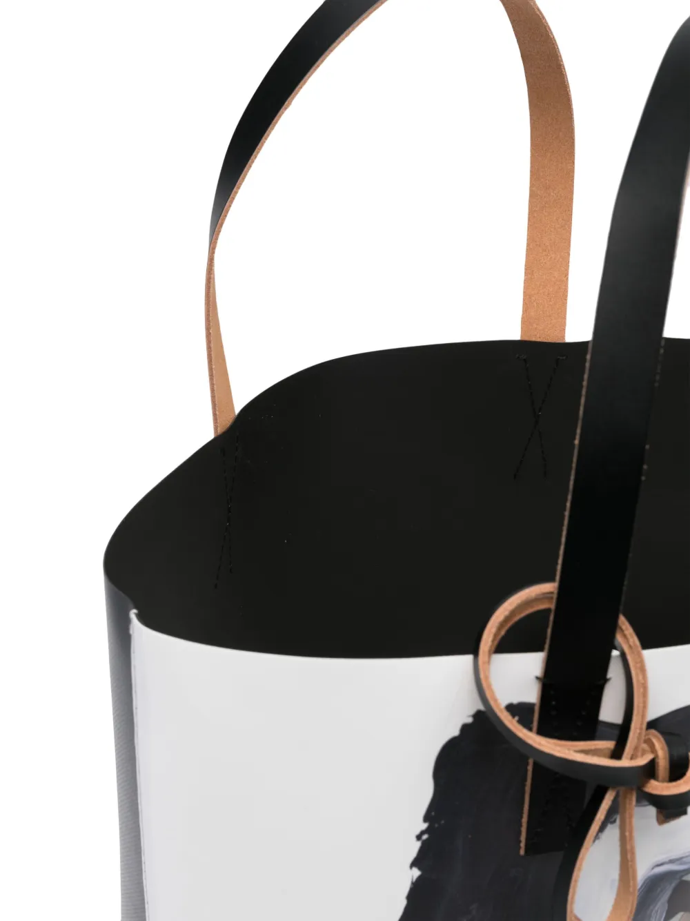 Marni Shopper met print Wit