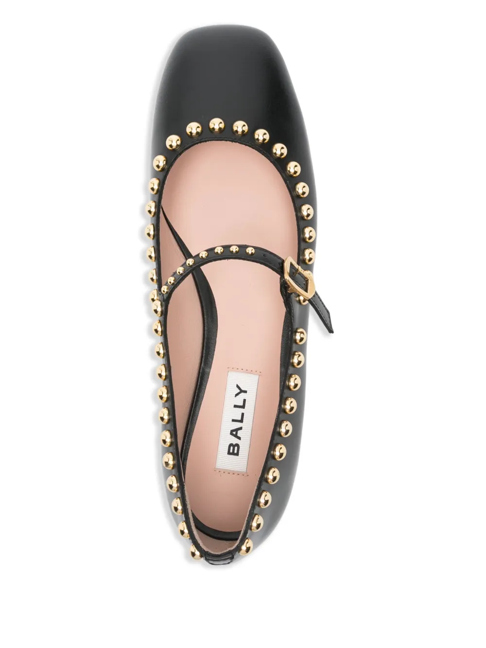 Bally Ballerina's verfraaid met studs Zwart