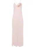 Blumarine floral-appliqué dress - Pink