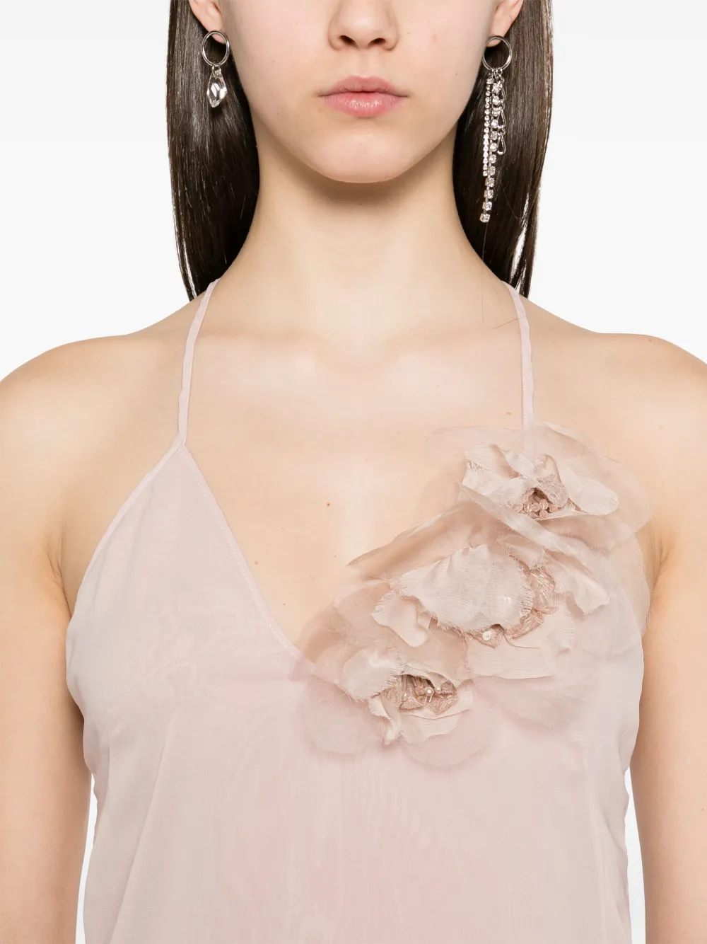 Blumarine Jurk met bloemenpatch Roze