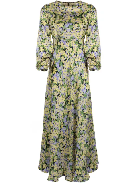 Raquel Diniz vestido largo con estampado floral