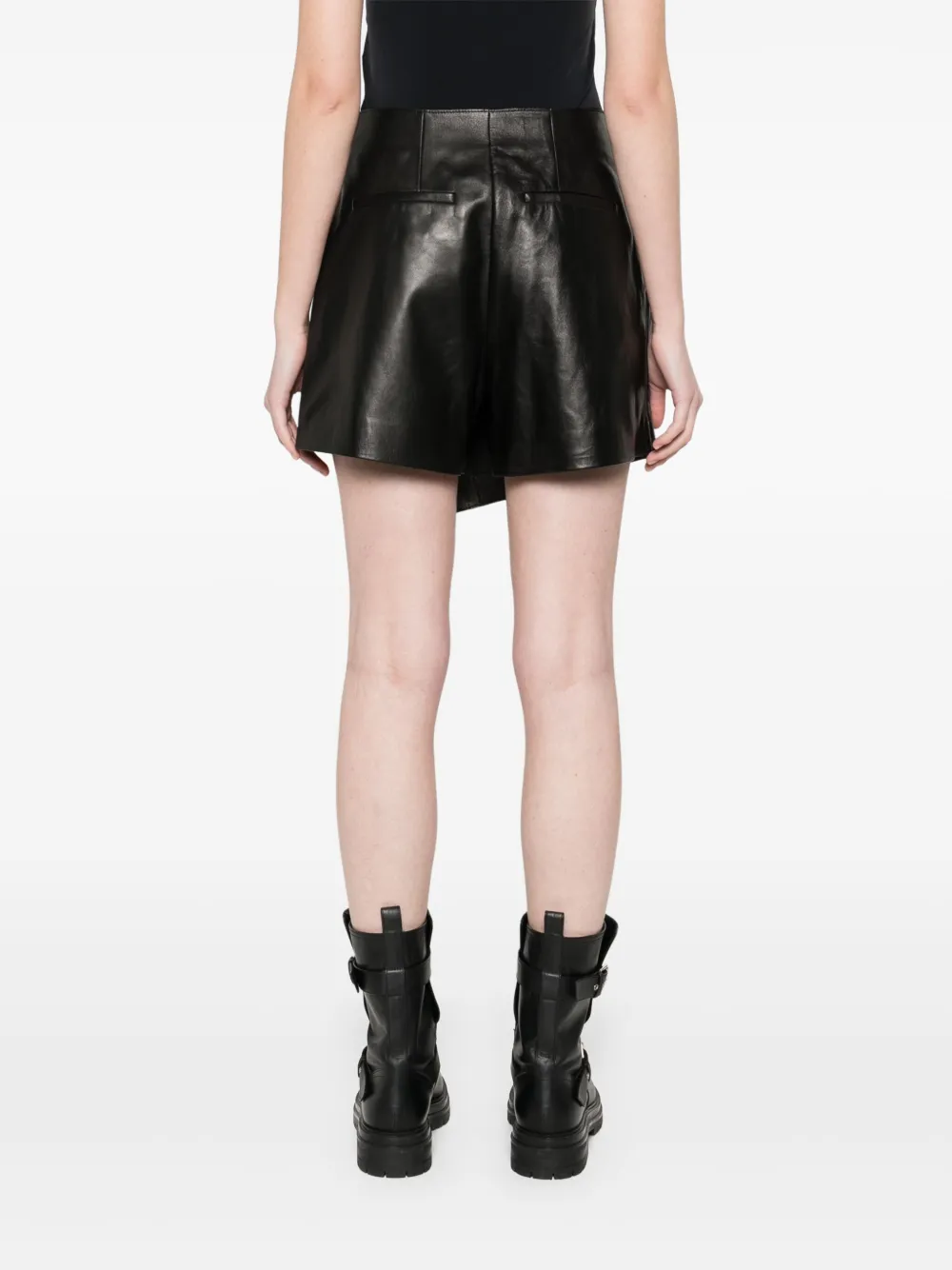 Karl Lagerfeld Leren skorts Zwart