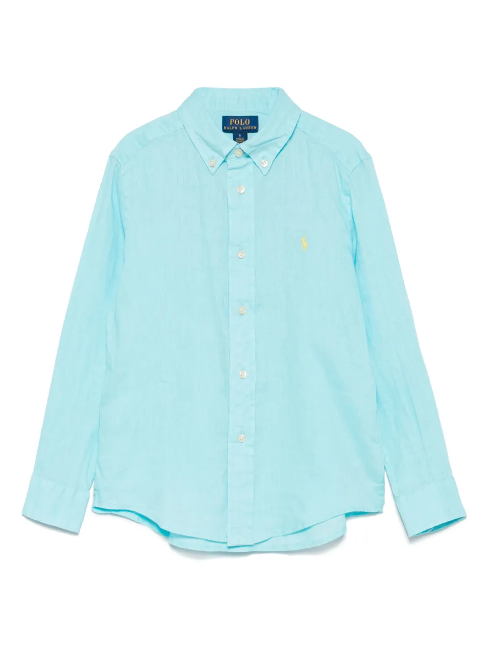 POLO RALPH LAUREN KIDS リネンシャツ - ブルー POLO RALPH LAUREN KIDS リネンシャツ - ブルー