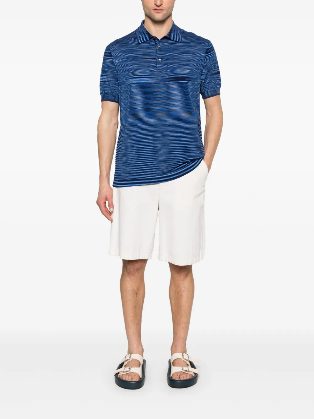 Missoni Gestreept poloshirt - Blauw