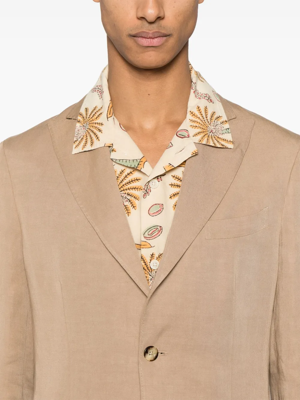 Boglioli Pak met enkele rij knopen Beige