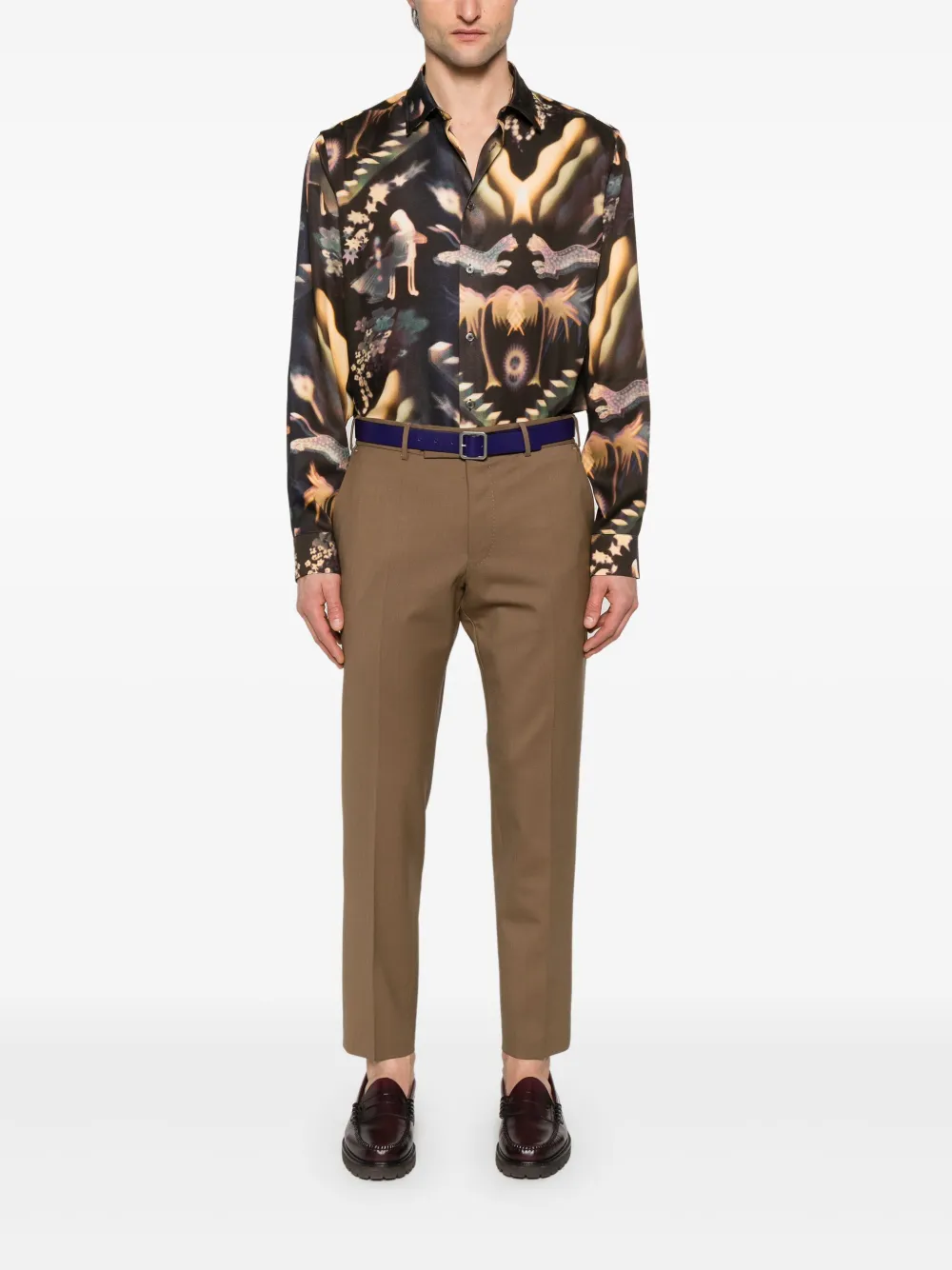 Paul Smith Overhemd met print - Bruin