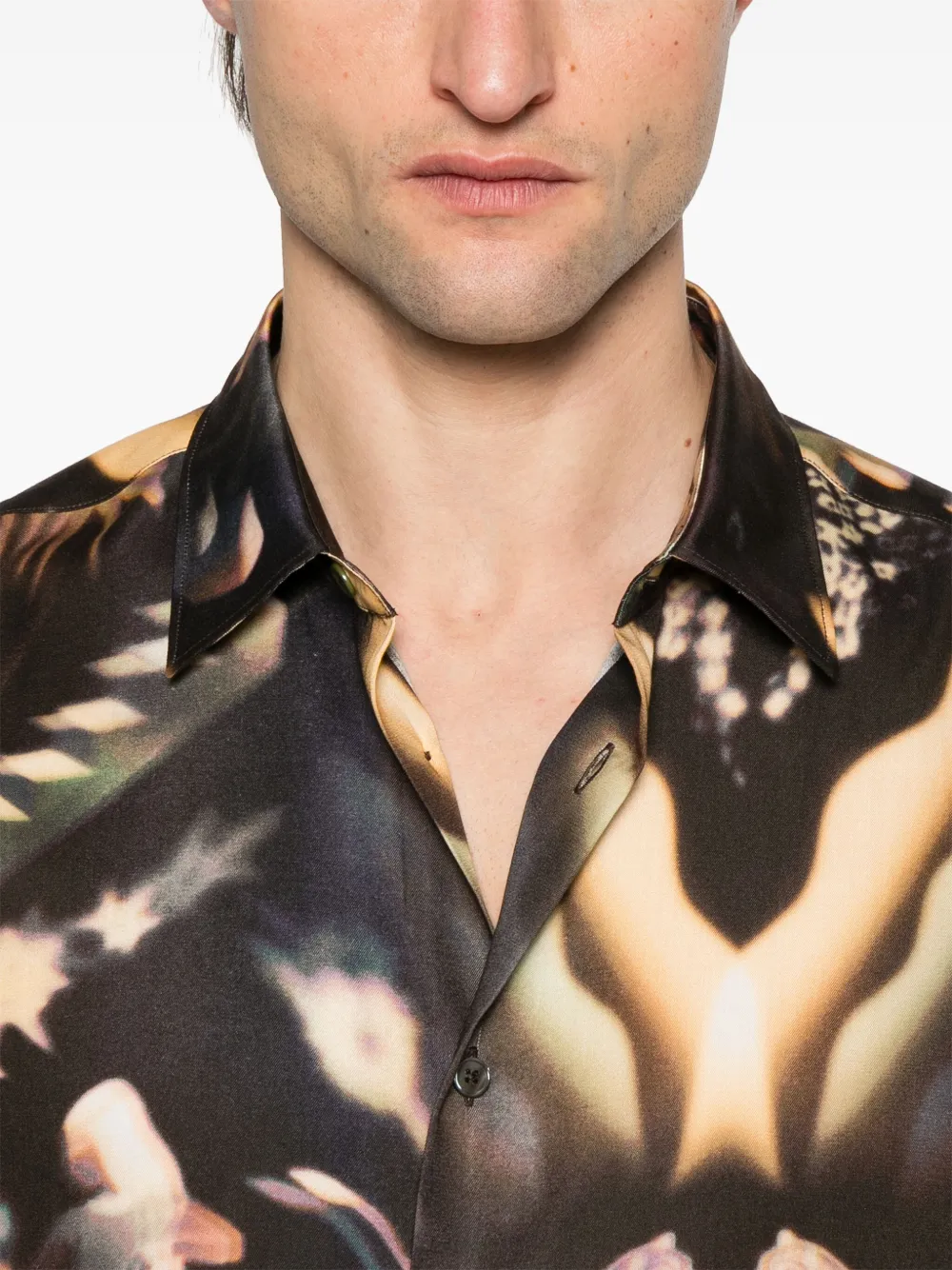 Shop Paul Smith Printed Shirt In Braun