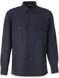 Canali button-up overshirt - Blue