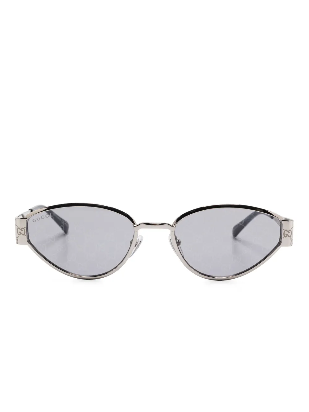 Gucci Eyewear Zonnebril met cat-eye montuur Zilver