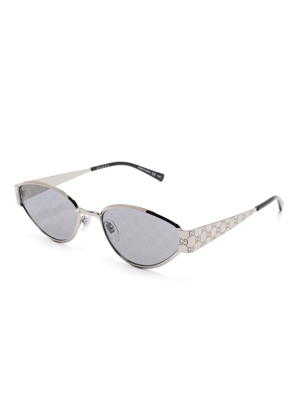 Gucci Eyewear Zonnebril met cat-eye montuur Zilver