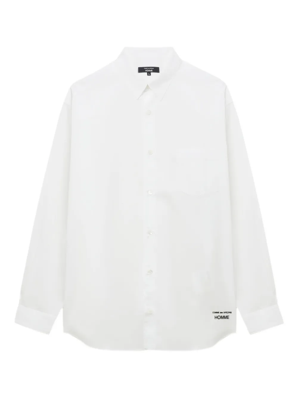 Comme des Garçons Homme logo-embroidered shirt | White | Image 1