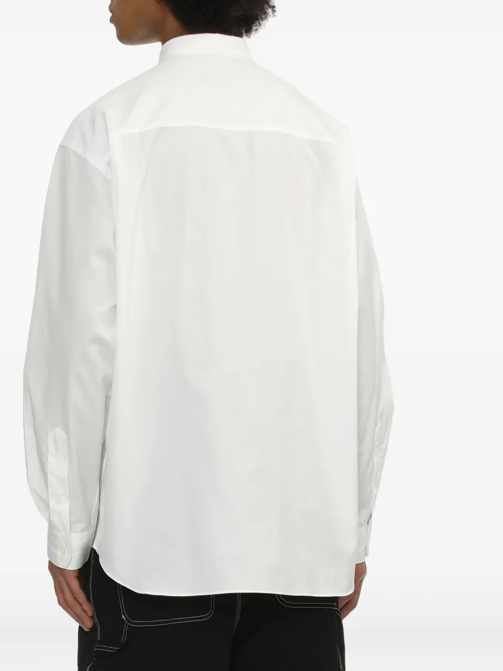 Comme des Garçons Homme Overhemd met geborduurd logo Wit