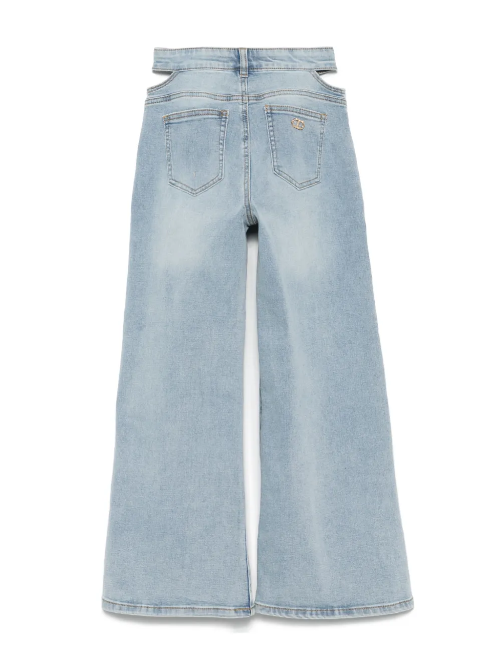 TWINSET Kids Jeans met wijde pijpen Blauw
