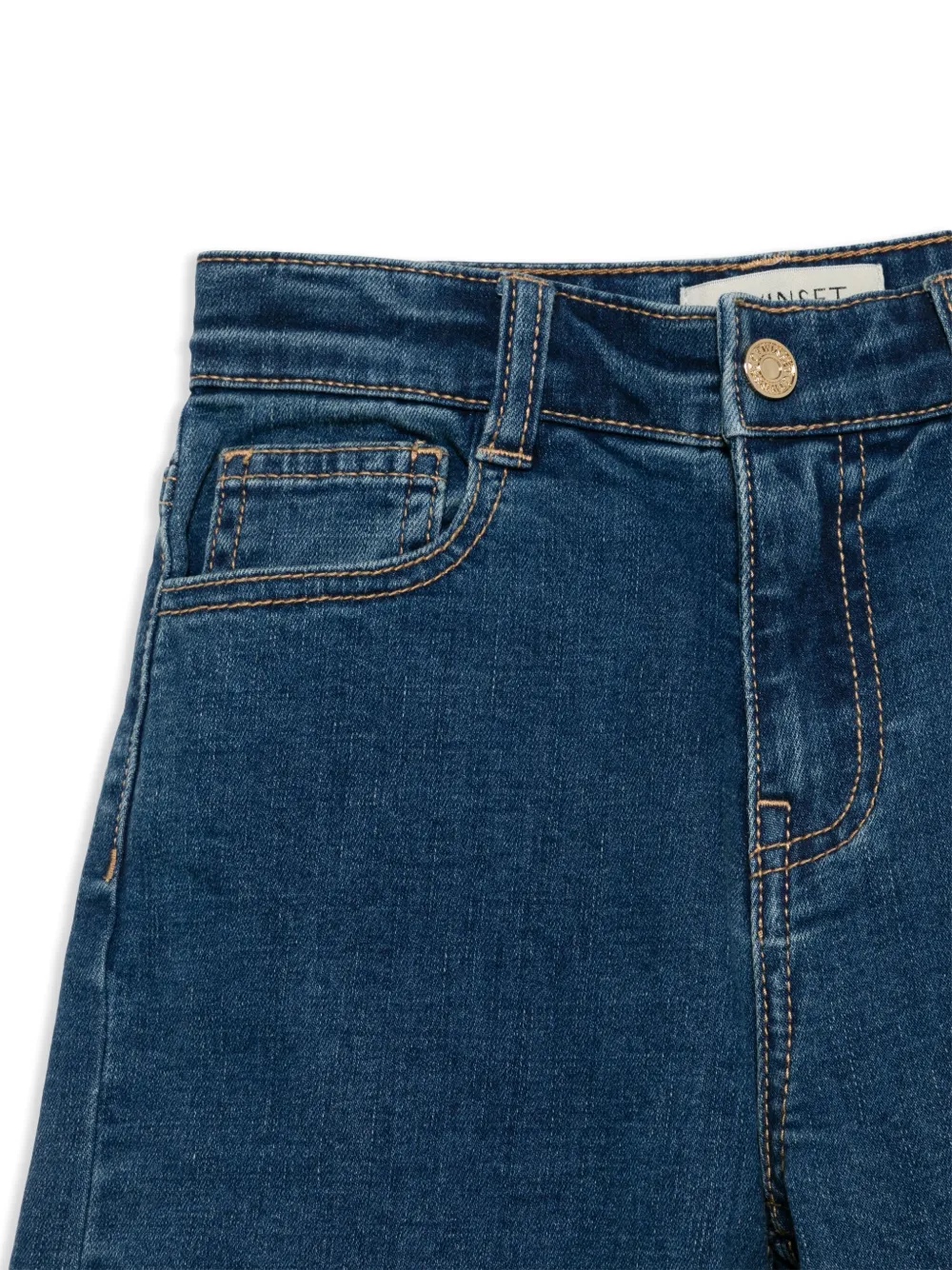 TWINSET Kids Jeans met wijde pijpen Blauw