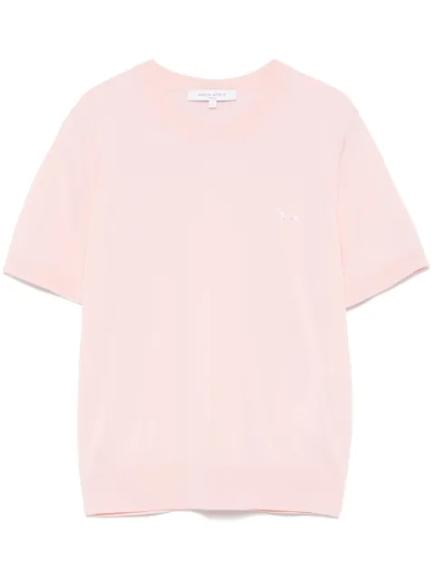 Maison Kitsuné Gebreid T-shirt met Baby Fox-patch